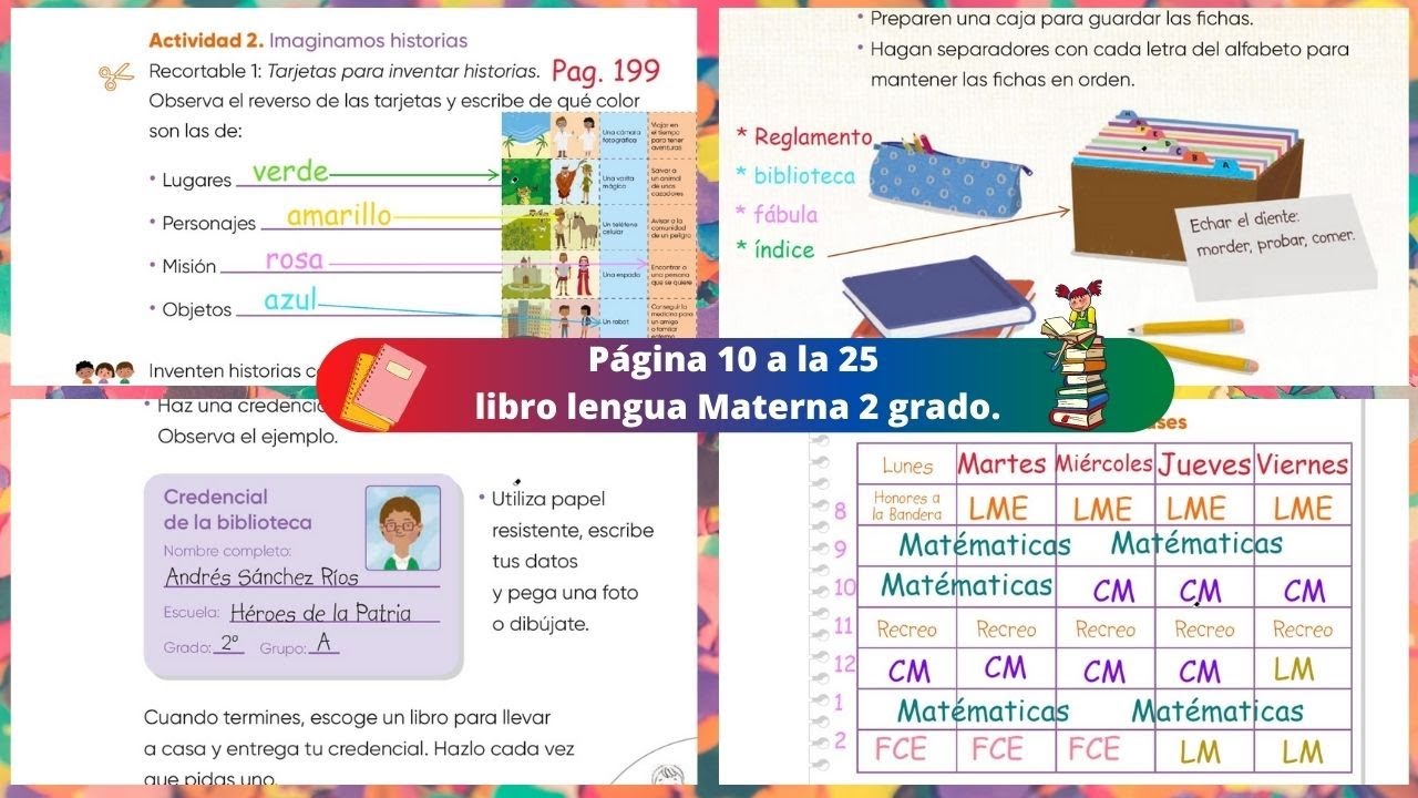Páginas 10 a la 25 lengua materna 2 grado - YouTube