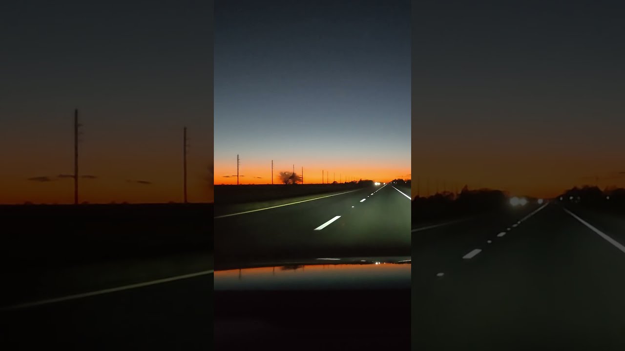🇺🇸 Empty Interstate Orange Hour Drive