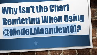 Why Isn't the Chart Rendering When Using @Model.Maanden[0]?