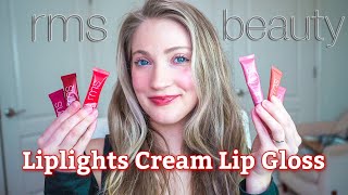 RMS Beauty Liplights Cream Lip Gloss Review & Swatches