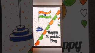 Republic day card making #republicday #cardmaking #diy #shortvideo #shortfeed #youtubeshorts #shorts