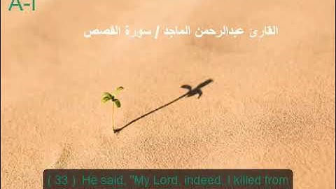 سورة القصص للقارى الشيخ عبد الرحمن الماجد 