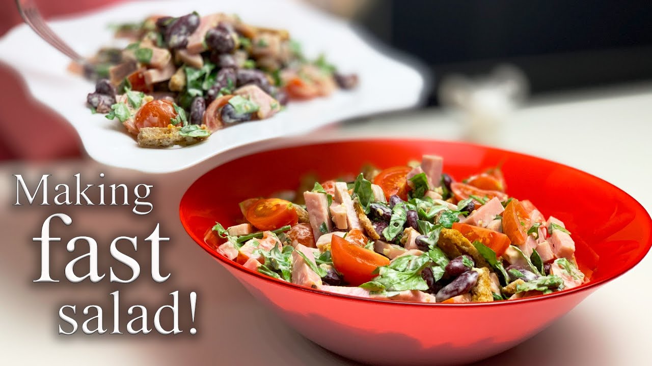 Making fast salad, 5 minutes! Готовим салат за 5 минут!