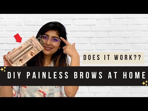 HOW TO DO YOUR BROWS AT HOME| THE MOST PAINLESS METHOD| TESTING FINISHING TOUCH FLAWLESS BROWS | DIY