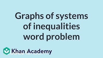 Graphs of systems of inequalities word problem | Mathematics I | High School Math | Khan Academy