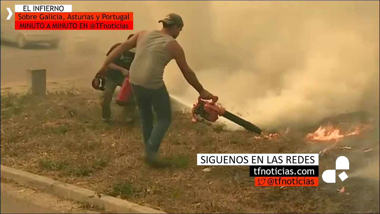 Ola de incendios en Portugal, Galicia y Asturias - YouTube