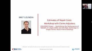 CEA 2020 Research Forum: CEA/PEER Project – Claim Adjuster Workshop, Damage Functions, and more