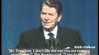 Reagan tells jokes about Soviet Union with subtitles