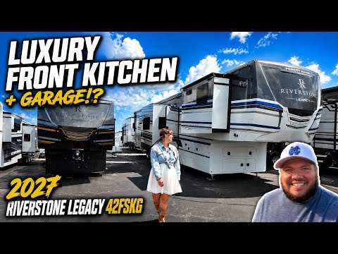 LUXURY FRONT KITCHEN + Hidden Garage!?! 2027 Riverstone Legacy 42FSKG