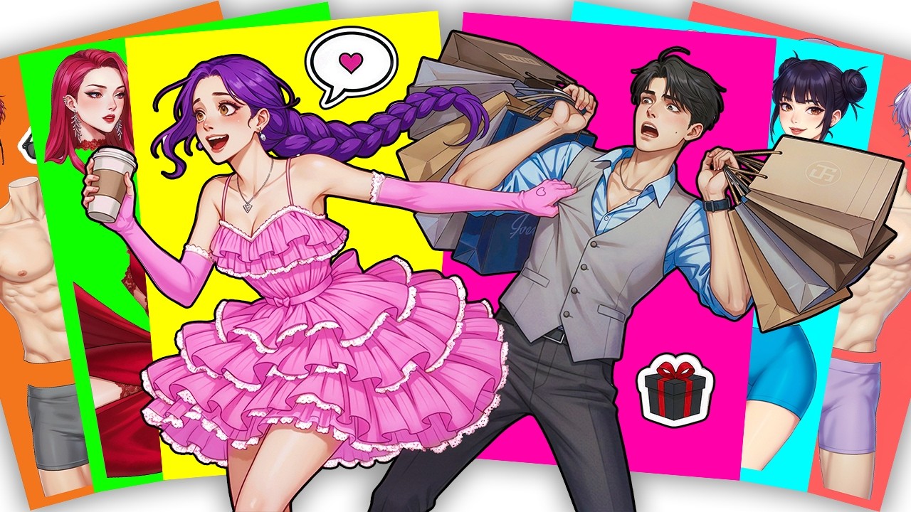 Shop till he drops! 🛍️😂 HUNTRIX RUMI x SAJABOYS JINU - KPOP DEMON HUNTERS | Sticker Book DIY