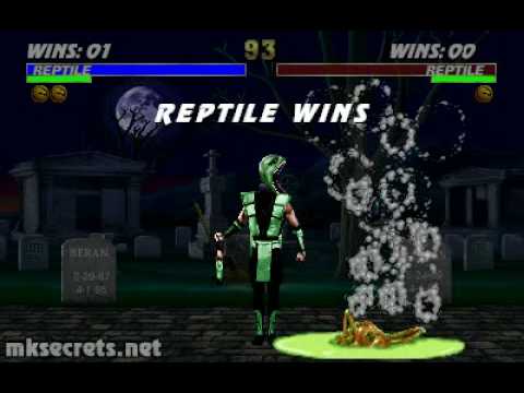 Mortal Kombat Trilogy - All REPTILE Fatalities 