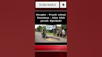 Ketika kenyataan tidak sesuai dengan laporan #ai #koruptor
