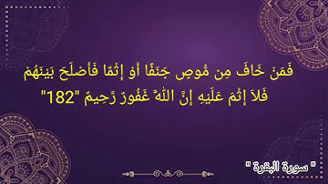 سورة البقرة أية رقم "178" إلى الأية رقم "182" بصوت القارئ هاني الرفاعي ..