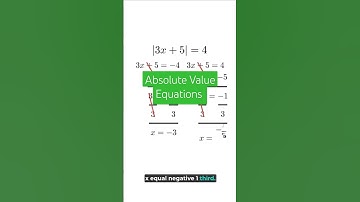 How to Solve Absolute Value equations #maths #math #algebra #absolutevalue