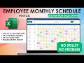 Employee Monthly Schedule Template | Full Tutorial
