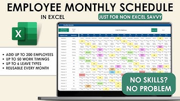 Employee Monthly Schedule Template | Tutorial