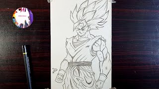 How to draw Goku step by step || Easy drawing ideas for beginners || Beginners drawing screenshot 4