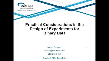 Design and Analysis of Experiments with Binary Data
