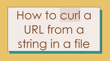 How to curl a URL from a string in a file
