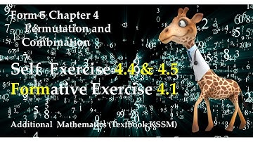 Form 5 Add Maths KSSM Chapter 4 | Self Exercise 4.4 | Self Exercise 4.5 | Formative Exercise 4.1