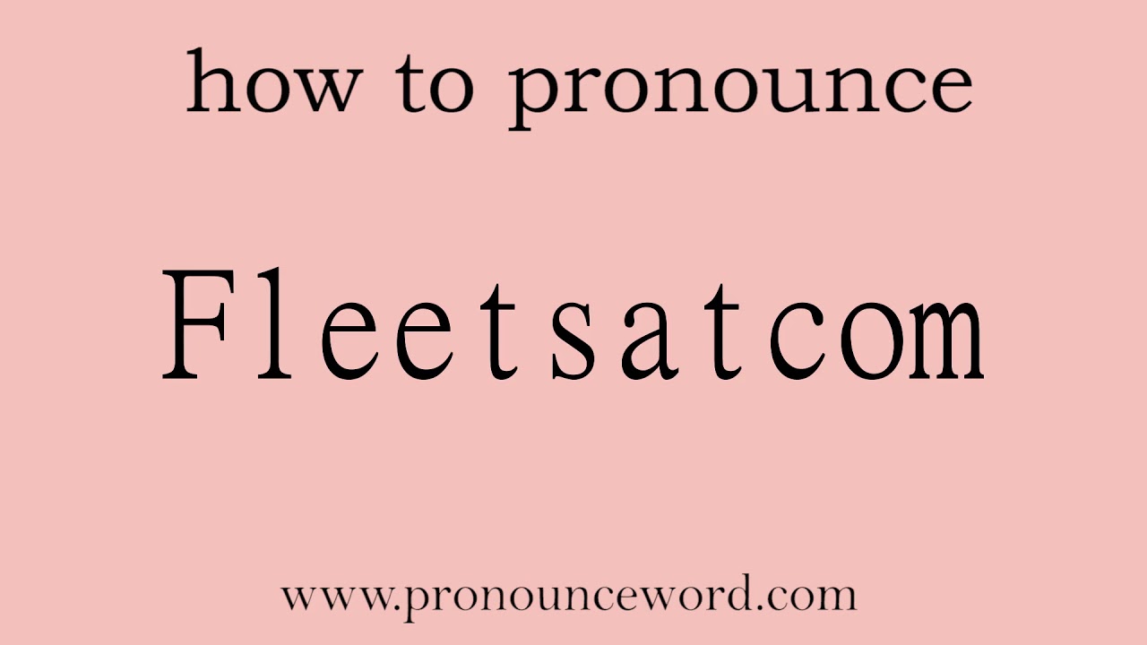 Word pronunciation being
