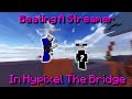 Beating a Ranked Bedwars Youtuber on Stream (Hypixel Bridge)