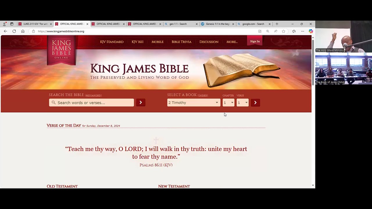 The Holy Ghost Sunday, December 8, 2024 - YouTube