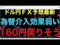 【ドル円FX予想最新】今週は週足がどう確定するか注目でしたが、為替介入が入らない限りは、実体がしっかり残る陽線が形成されて、週足レベルで2回目の押し目買いが成立する可能性が出てきました！兎に角週足が軸