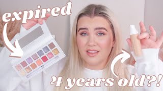 FULL FACE OF EXPIRED MAKEUP! 🥴 *oldest makeup in my collection* | Paige Koren