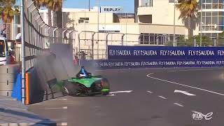 Sebastien Buemi Hard Crash - 2023 Formula E At Cape Town
