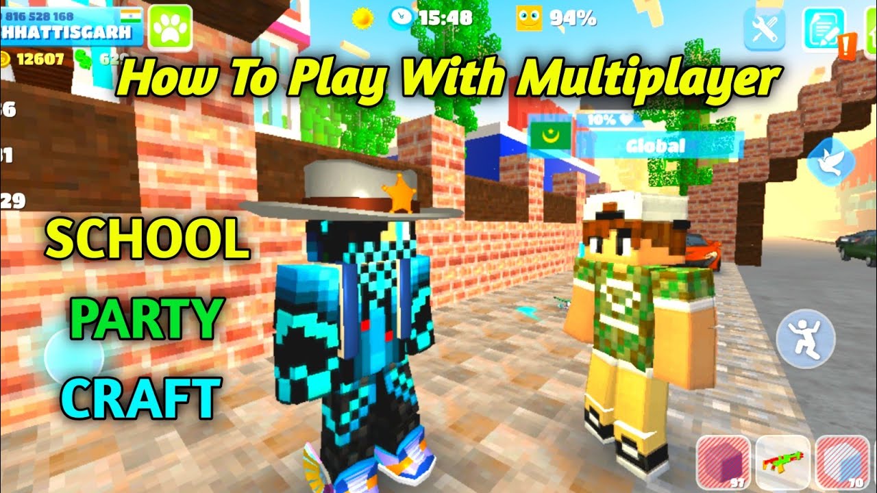 How To Play With Multiplayer In School Party Craft | Android Gameplay 