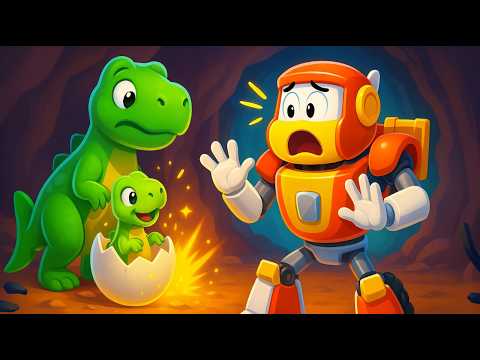 🦖 El Héroe Robot Policía Ayuda al Bebé Dino a Encontrar a Su Familia 🚔 | Robofuse