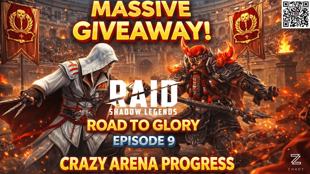 MASSIVE GIVEAWAY!! | Pushing Arena and Fire knight! | Road to Glory EPISODE 9 | Raid Shadow Legends