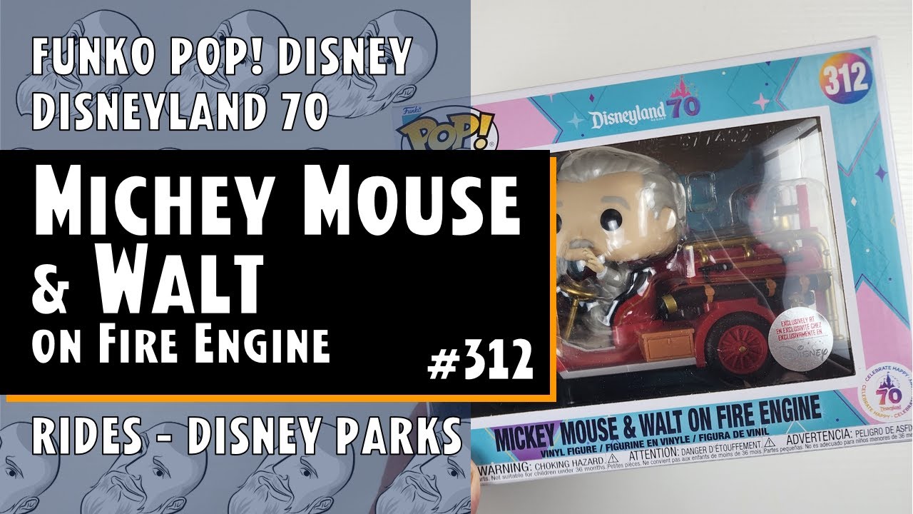 Funko Pop! Rides Disney Mickey Mouse & Walt On Fire Engine 312