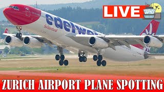 🔴LIVE Sunday Rush Hour Plane Spotting at Zurich Airport