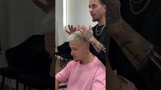 Icy Blonde Fade Transformation | Clean Men's Cut by @dpembarber #EliteClassZurich #ZurichBarber