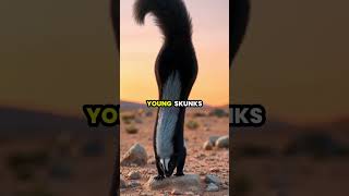 The Remarkable Handstand of Striped Skunks: Nature's Defensive Masterpiece #Skunk #Wildlife #animal