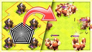 PENTAGON of DOOM Troll Base! Funny Moments in Clash of Clans - Anniversary Update!