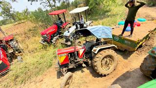 Extreme Tractor Off-Roading Challenge 😱 | Deep Mud &amp; Loaded Trolley | Mahindra 575 4x4 | Eicher 485