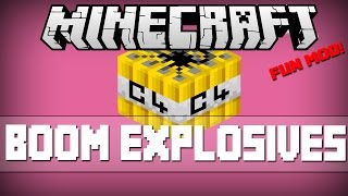 Minecraft:BOOM EXPLOSIVES (BIG BOOOMS!!) Mod Showcase
