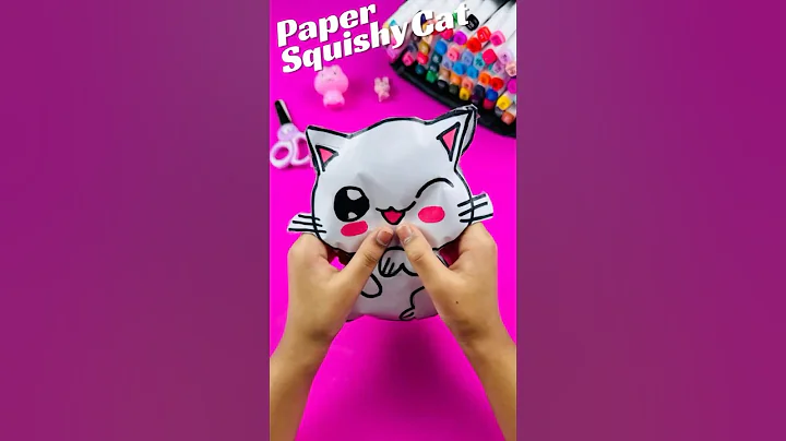 DIY Paper Squishmallow Tutorial 😻 #squishmallows #papersquishy #paper #diy #squishy