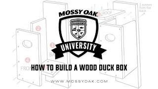 How to build a wood duck box