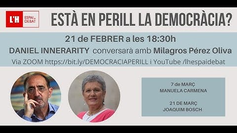 DANIEL INNERARITY - Està en perill la democràcia?