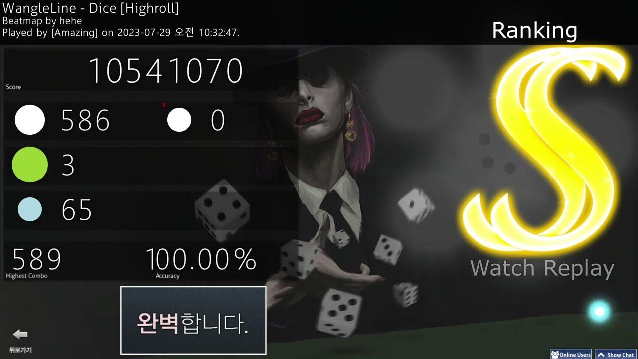 [osu! catch] WangleLine Dice [Highroll] 100 SS FC 452pp easiest 6