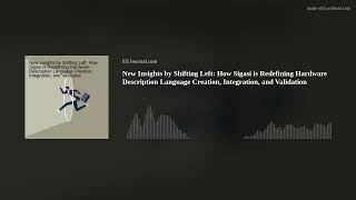 New Insights by Shifting Left: How Sigasi is Redefining Hardware Description Language Creation, Inte