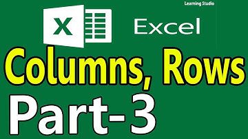 MS Excel 2016 Tutorial in Hindi / Urdu Part 3