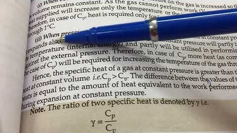 Why Cp is Greater than Cv