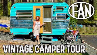 AWESOME Vintage Travel Trailer  FAN Lee Liner Camper Tour