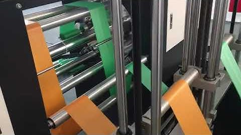 automatic HSWX 300X2 Automatic Garbage Bag making machine 八折垃圾袋连卷机