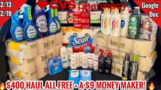 CVS Free & Cheap Couponing Deals & Haul | 2/13 - 2/19 | Money Maker Week! | OVER $400 SAVED 🔥